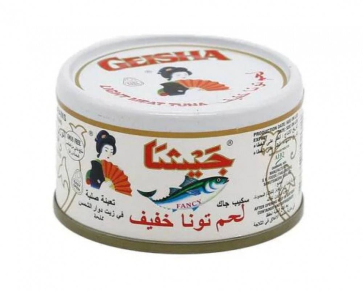 جيشا تونة  لحم خفيف بالزيت النباتي 185 غم